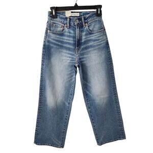 American Eagle AE77 The Wide Crop Jeans Blue Size 24 NWT
